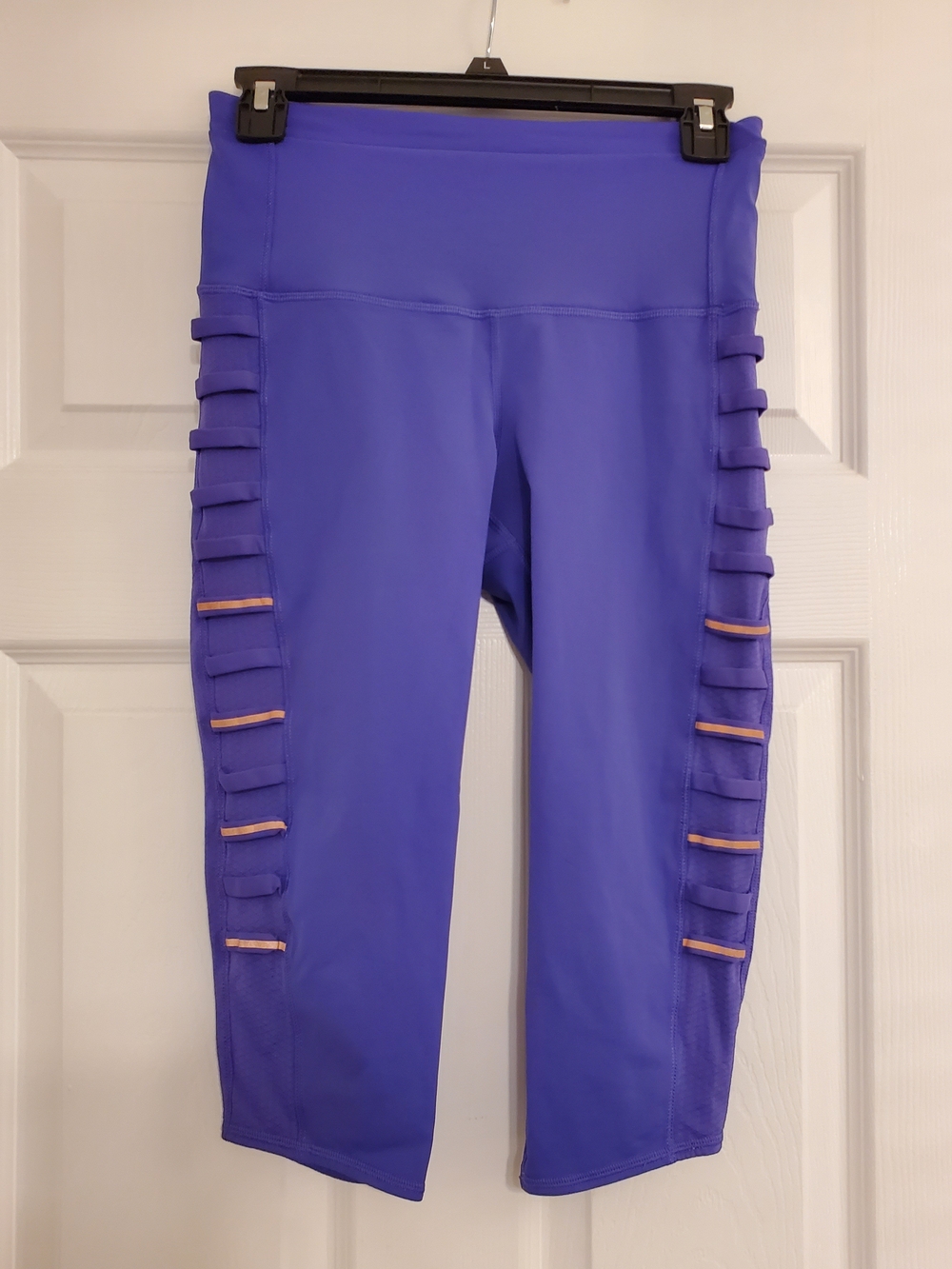 lululemon athletica Purple Capri Leggings with Ladder Side Cutouts